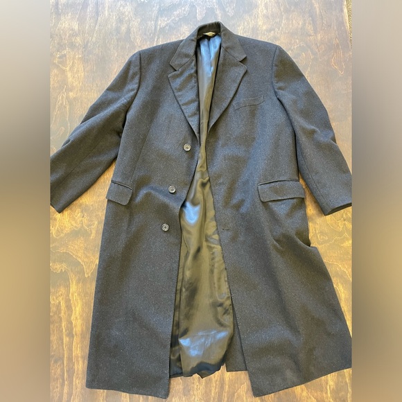 BARNEYS NEW YORK Substantial Weight Pure Cashmere Stanbury Overcoat Size 44 L - Picture 7 of 10